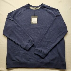 New Public Rec Sweatshirt Mens 2XL Blue Weekend Crew Cotton French Terry Raglan